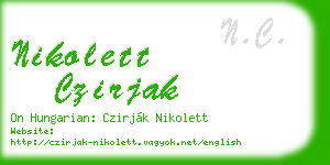 nikolett czirjak business card